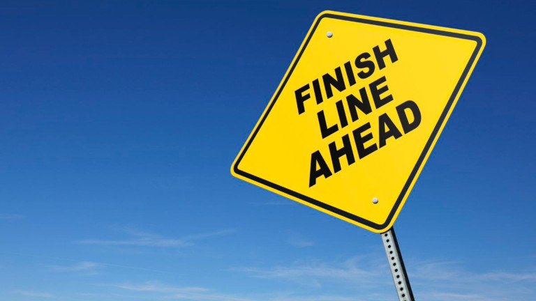 Finish line ahead