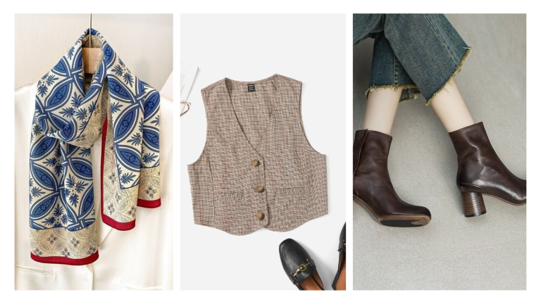 silk scarves, patterned waistcoats, and ankle boots