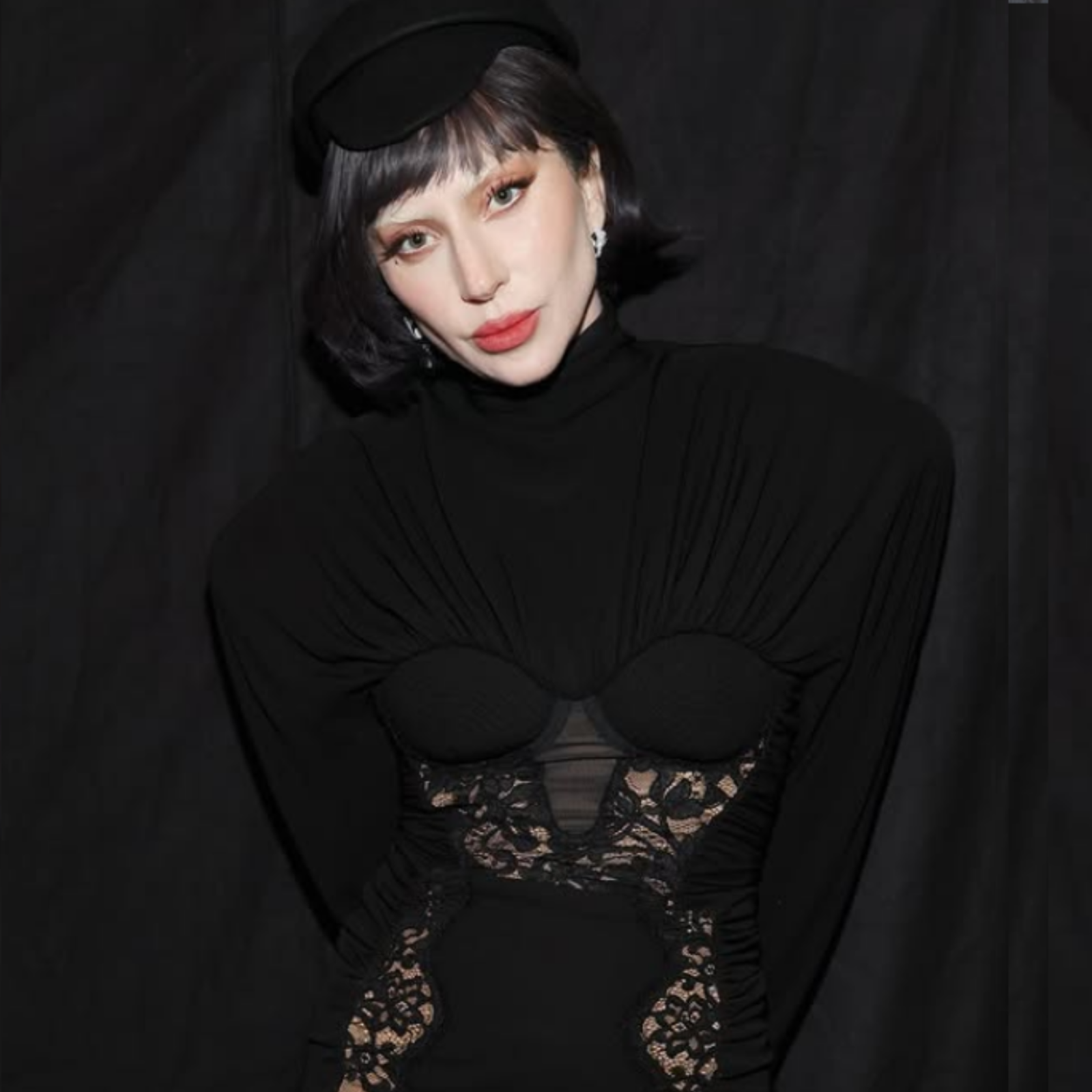 Lady Gaga Ditches Dramatic Ballgowns for Bold Sheer Valentino Slit Dress Lady Gaga Ditches Dramatic Ballgowns for Bold Sheer Valentino Slit Dress