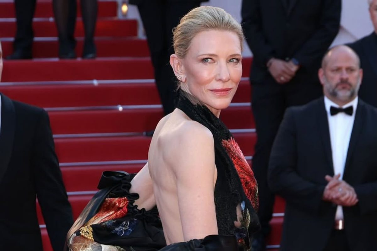 Cate Blanchett Goes Backless Again in Givenchy at Cannes, Repeating Her Red Carpet Signature