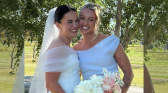 The bride and her bridesmaid