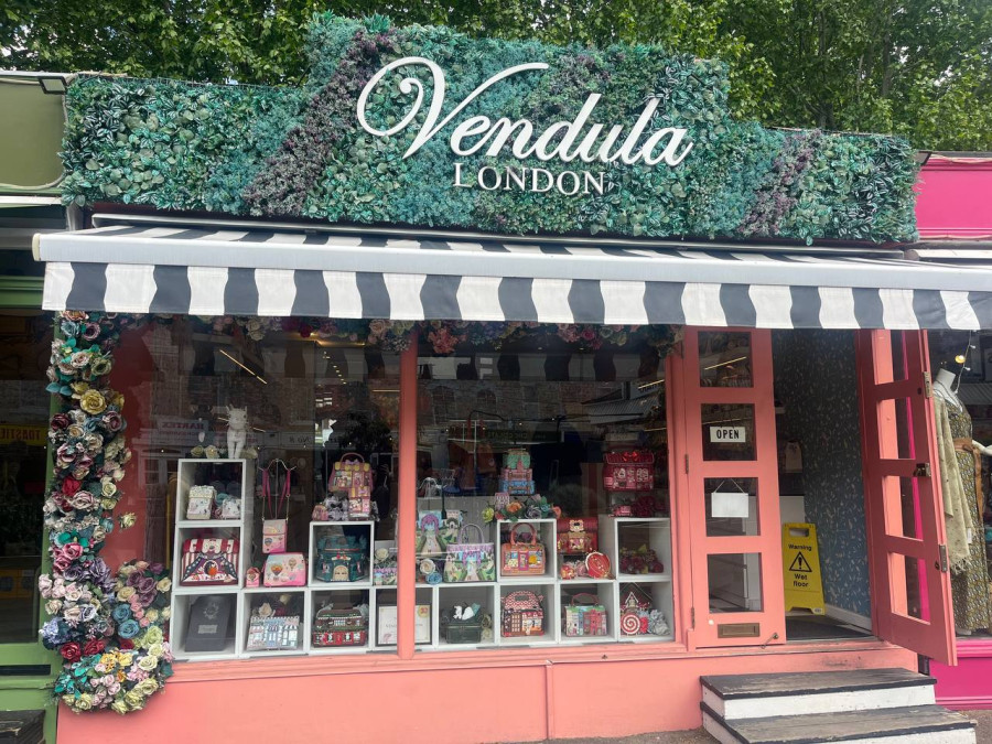 Vendula London Gabriels Wharf Store Interior London Boutique Handbags Display