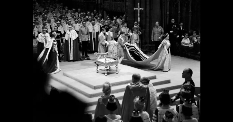 Queen Elizabeth II at her coronation