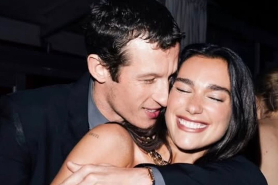 Dua Lipa and Callum Turner