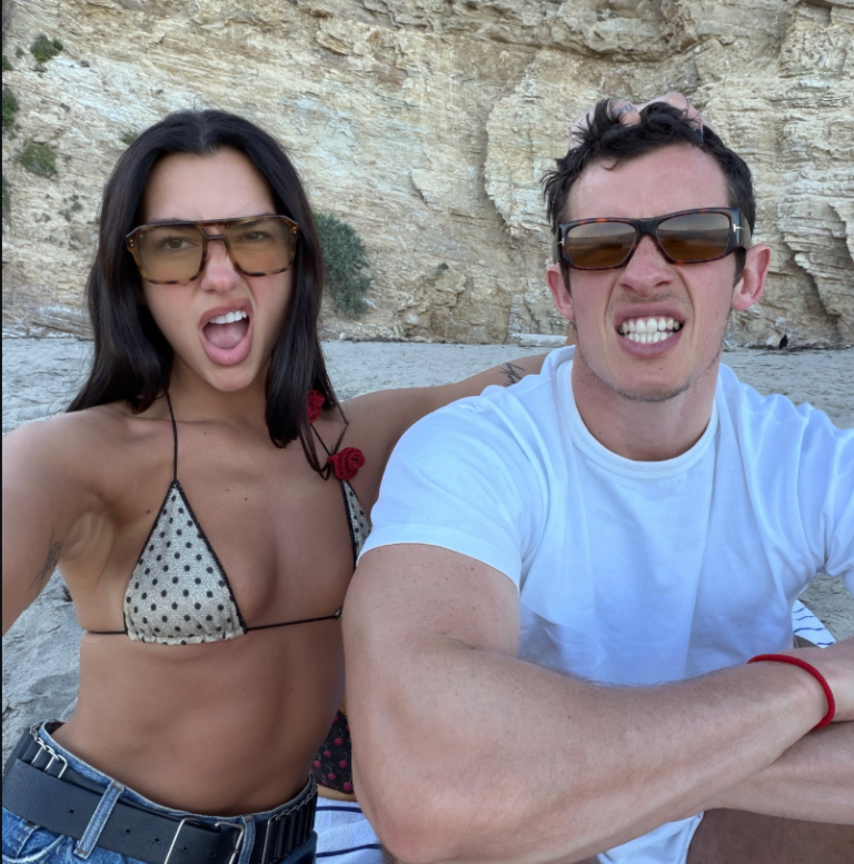 Dua Lipa and Callum Turner