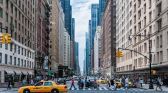 Busy Streets of New York View