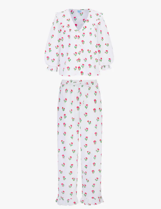Emma Watson's pyjama Pink City Prints Scarlet Ditsy Joy Pyjama