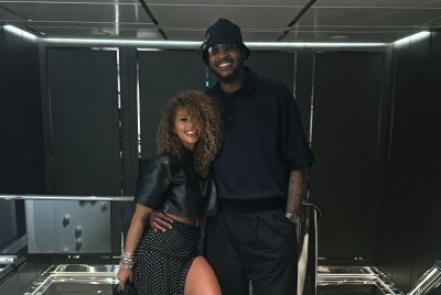 Racquel Smith and Carmelo Anthony