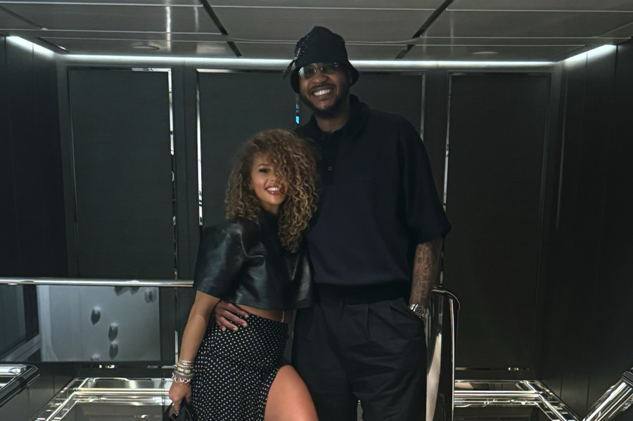 Racquel Smith and Carmelo Anthony