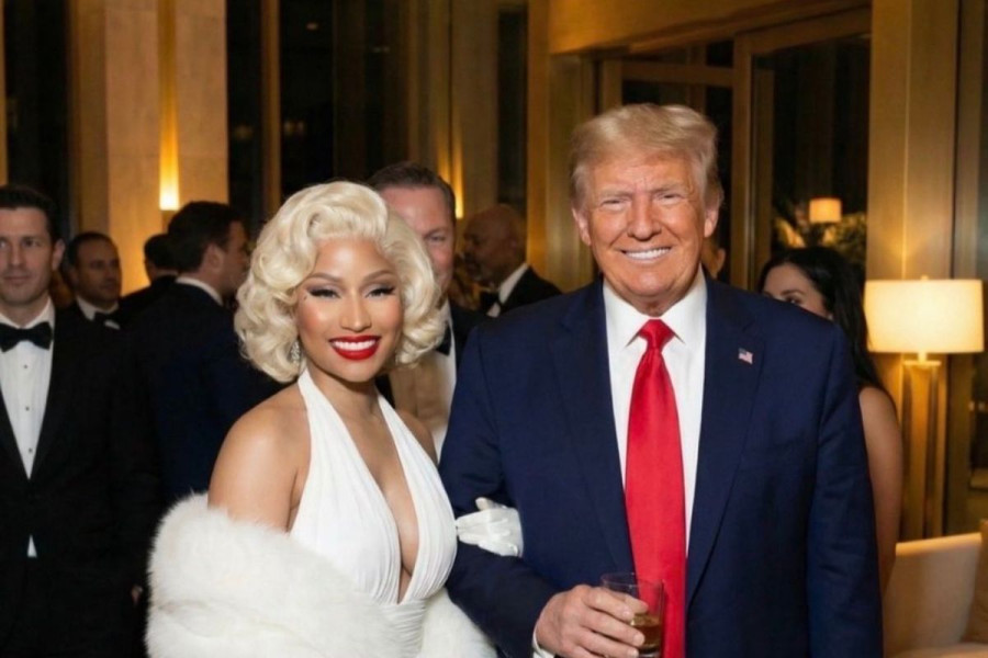 Ai-generated image of Nicki Minaj with Donald Trump