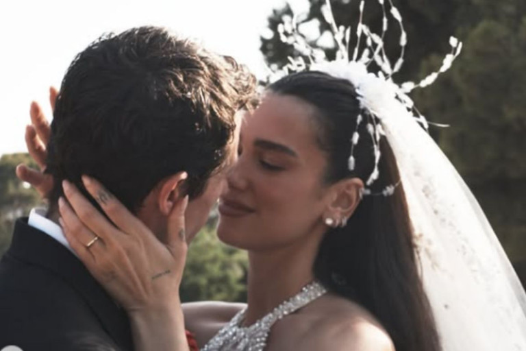 Dua Lipa and Callum Turner