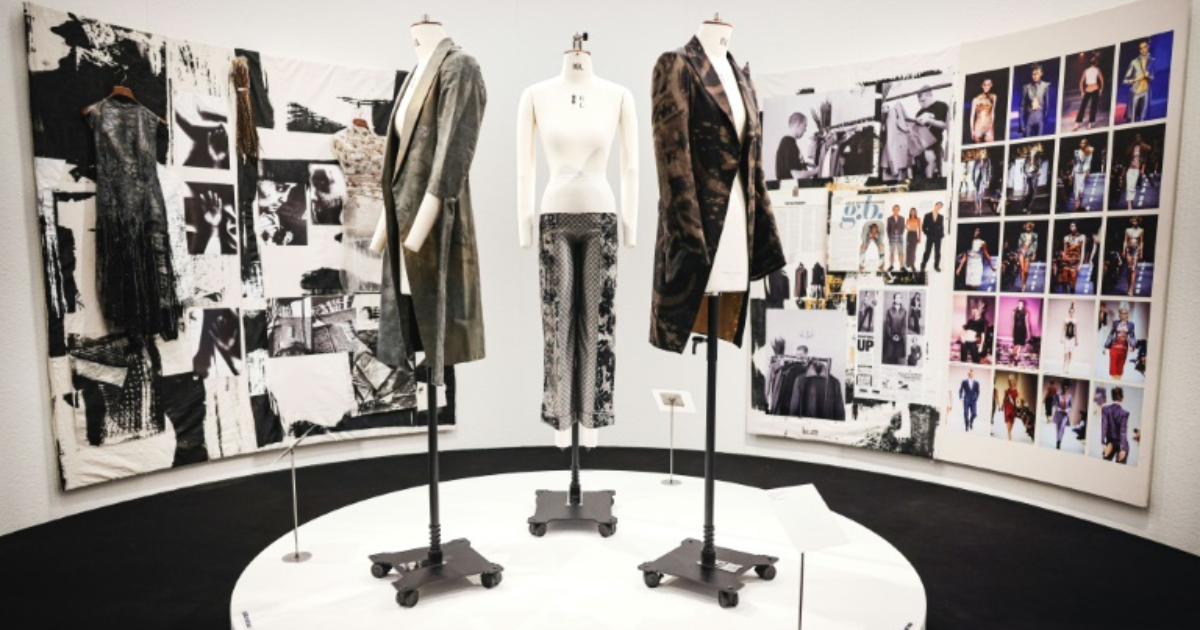 Mannequins wearing Alexander McQueen creations