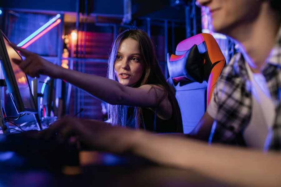 Couple Playing Computer Games