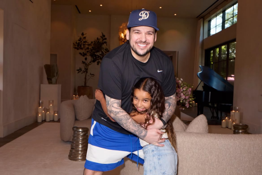 Rob Kardashian with Daughter Dream at Khloe's 42nd Birthday
