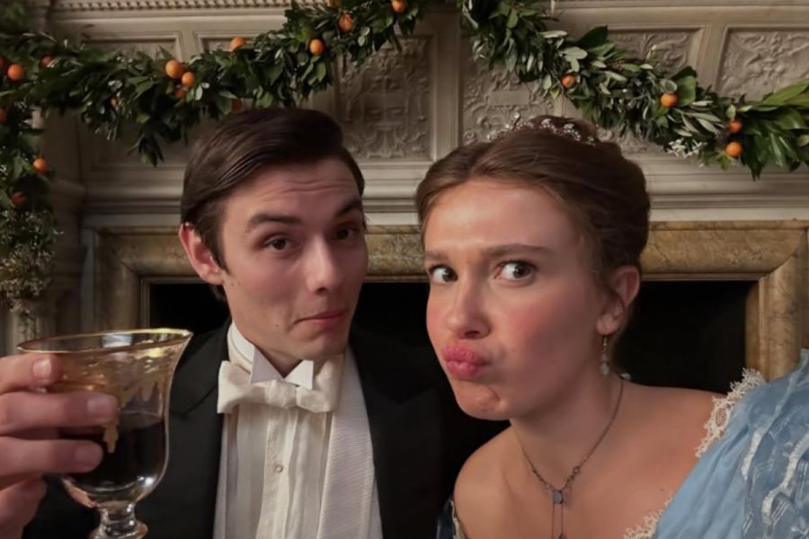 Millie Bobby Brown and Louis Partridge