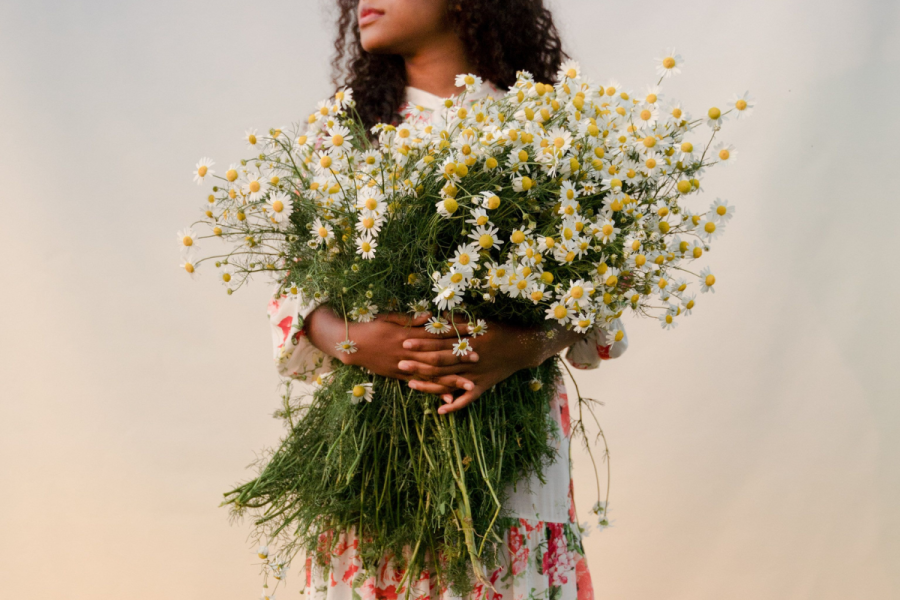 Flower Dresses worn by a Lady