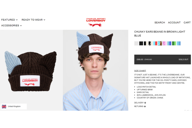 Charles Jeffrey Loverboy Chunky Ears Beanie