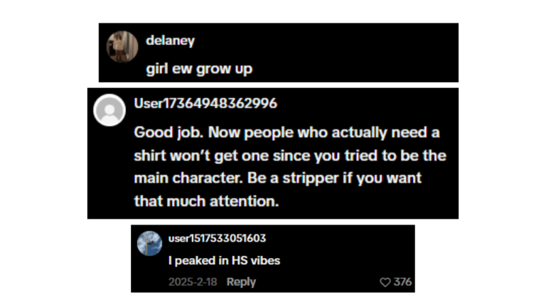 comments on Tiktok