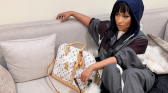 Nicki Minaj with her Louis Vuiton Bag