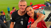 Norwegian Striker Erling Haaland with Partner Isabel Haugseng Johansen