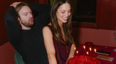 Finneas and Claudia Celebrating