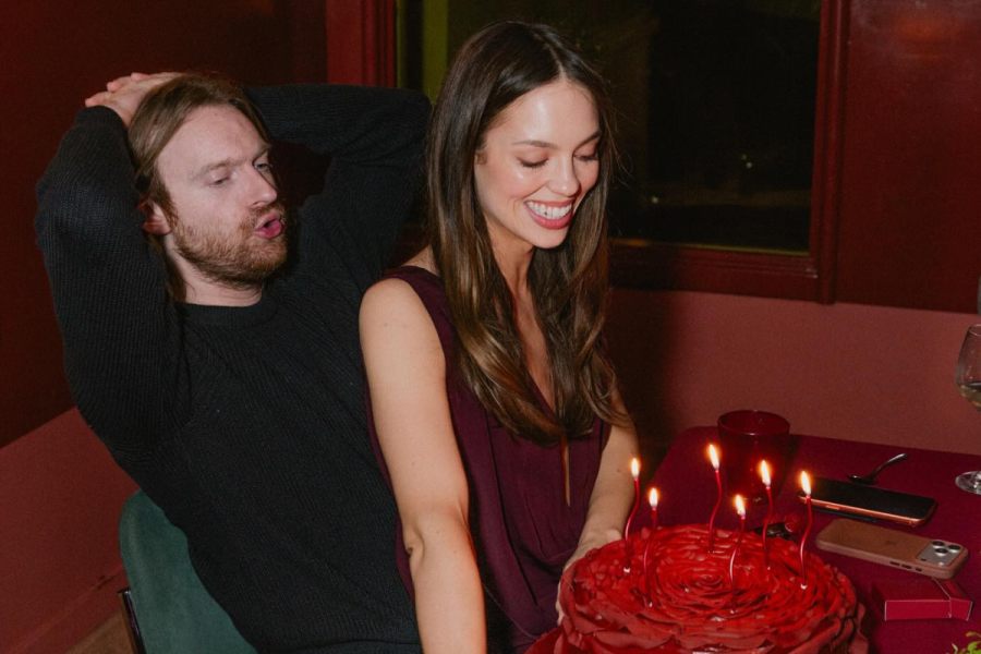Finneas and Claudia Celebrating