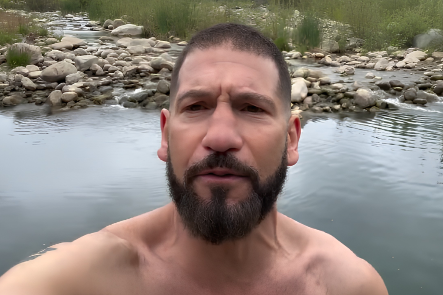 Jon Bernthal in a river