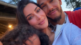 Kim Kardashian with Lewis Hamilton and daughter Chicago