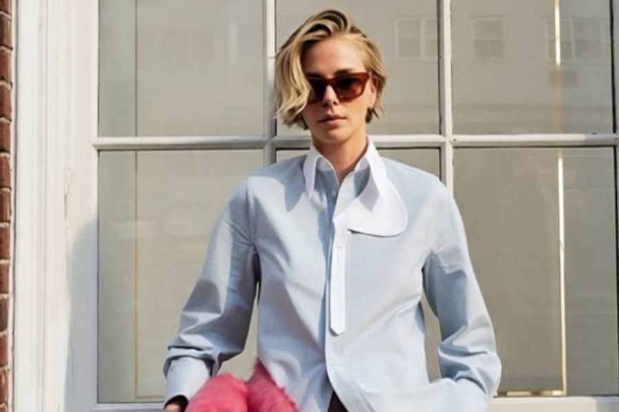 Charlize Theron in androgynous fashion