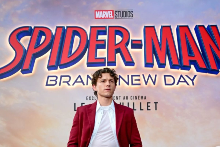 Tom Holland at the Spider-Man: Brand New Day premiere