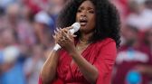 Jennifer Hudson performs 'America the Beautiful' at the 2026 MLB