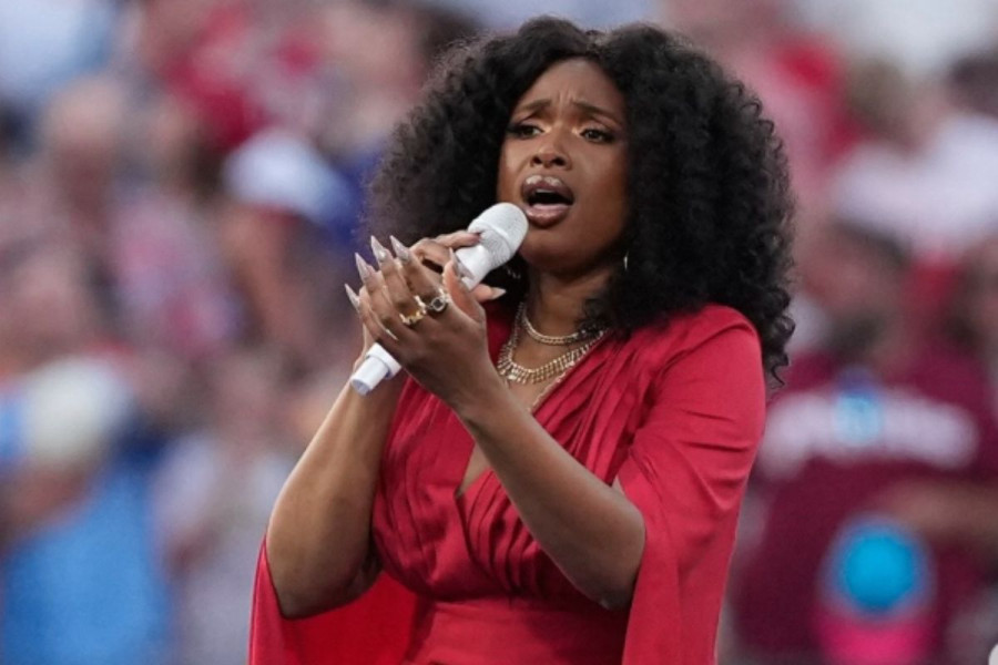 Jennifer Hudson performs 'America the Beautiful' at the 2026 MLB