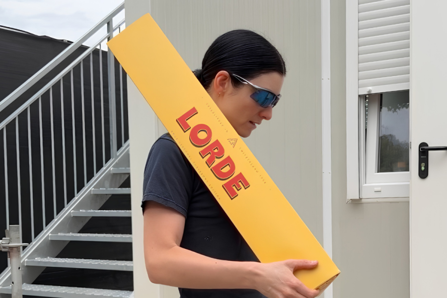 Lorde wearing sunglasses for a candid photo