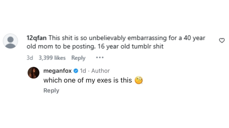 comments on Instagram