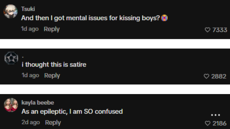 comments on Tiktok