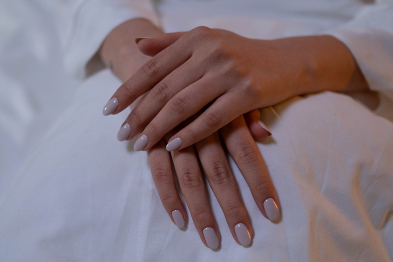 Milky glass nails
