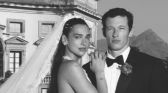 Dua Lipa and Callum Turner during their wedding in Italy