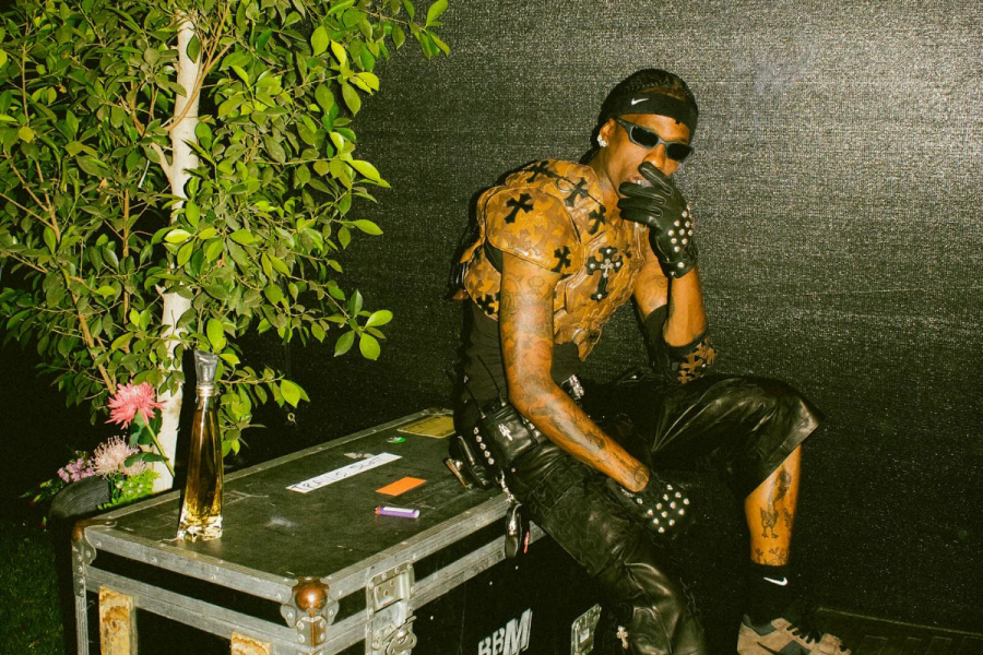 Travis Scott backstage of his show