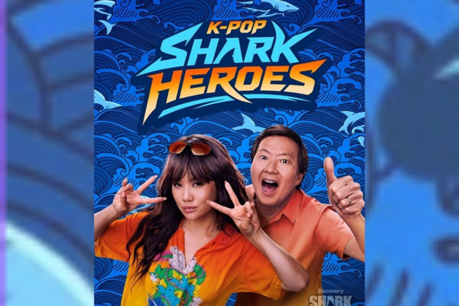 Rei Ami and Ken Jeong promote K-pop Shark Heroes