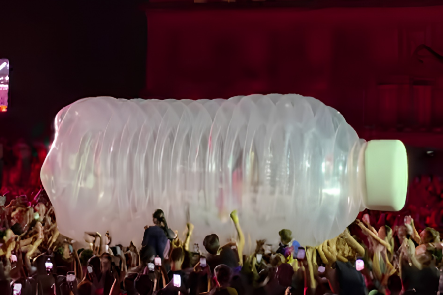 Katy Perry Giant Bottle Crowd Surfing