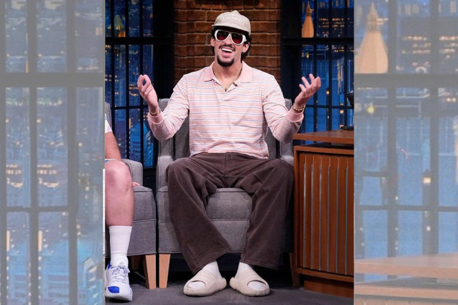 Bad Bunny debuts Adidas slides on air