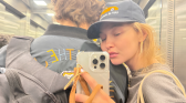 Gigi Hadid mirror shot photo with a gentleman