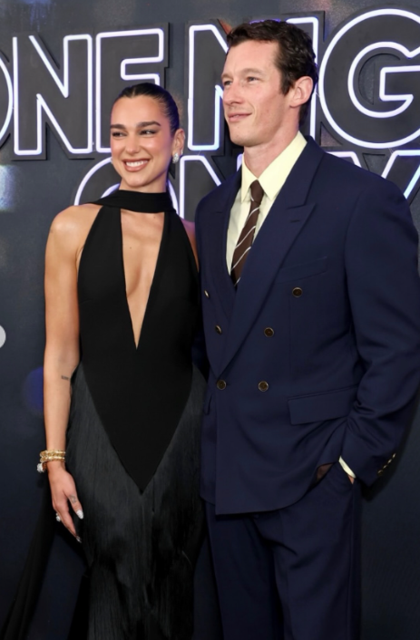 Dua Lipa and Callum Turner at 'One Night Only' premiere
