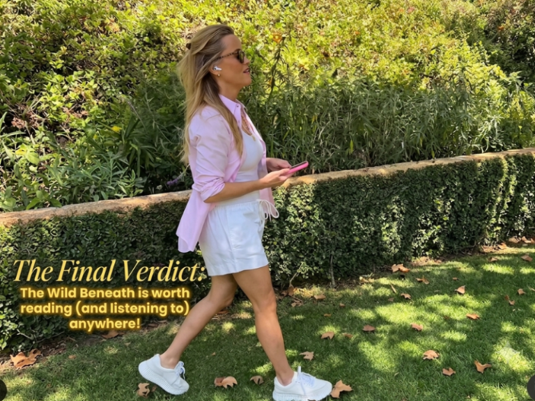 Reese Witherspoon wears her $895 white Chloé platform trainers.