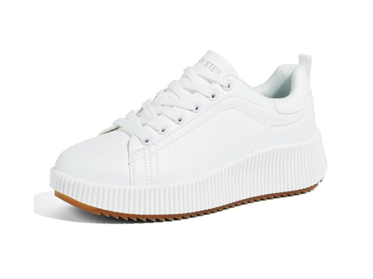 LUCKY STEP Women's Woven Platform Sneakers Tennis