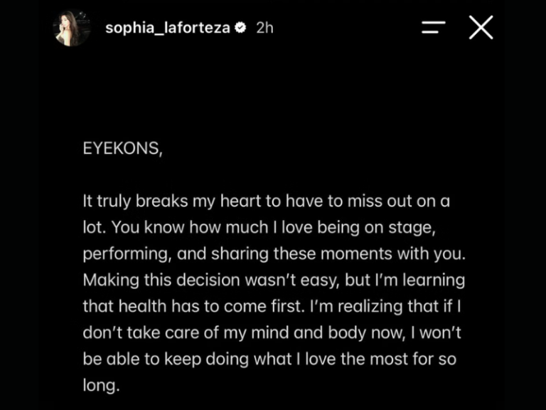 Sophia Laforteza's Hiatus