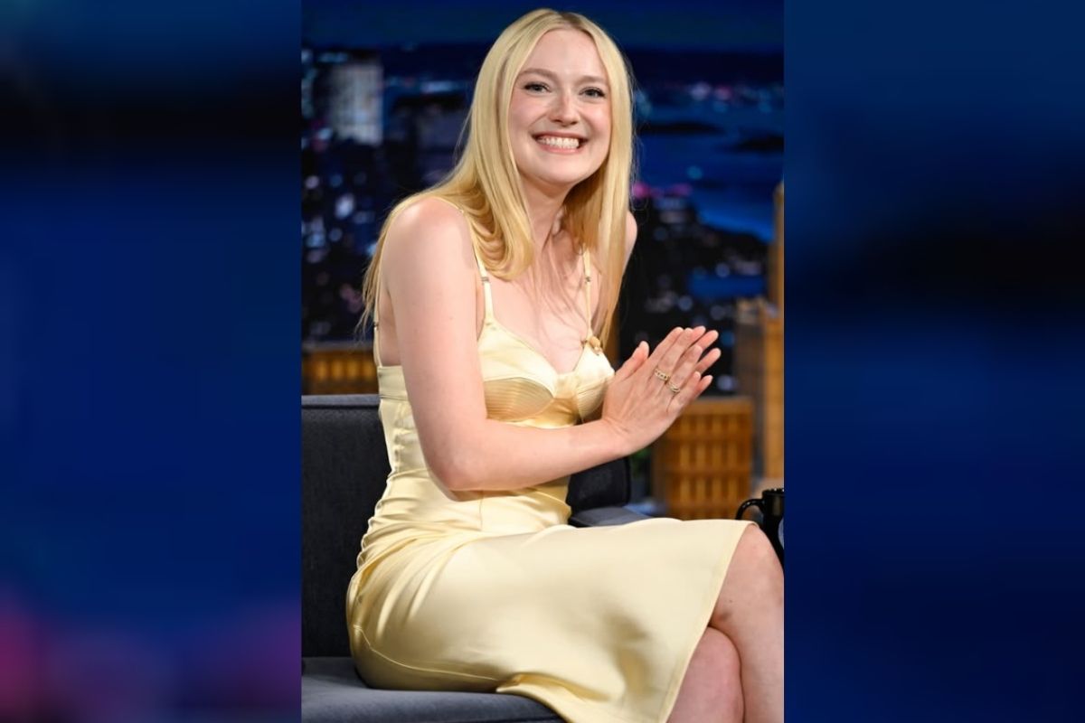 The Sun Never Sets on Dakota Fanning's Sunshine Outfit on 'The Tonight Show Starring Jimmy Fallon'