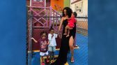 Rihanna and her kids visit Rihanna Drive in Barbados