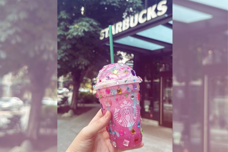 Starbucks Unicorn Frappuccino and LA Pink Wall viral video