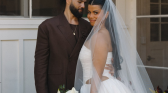 Drew Afualo Wedding photo with her husband